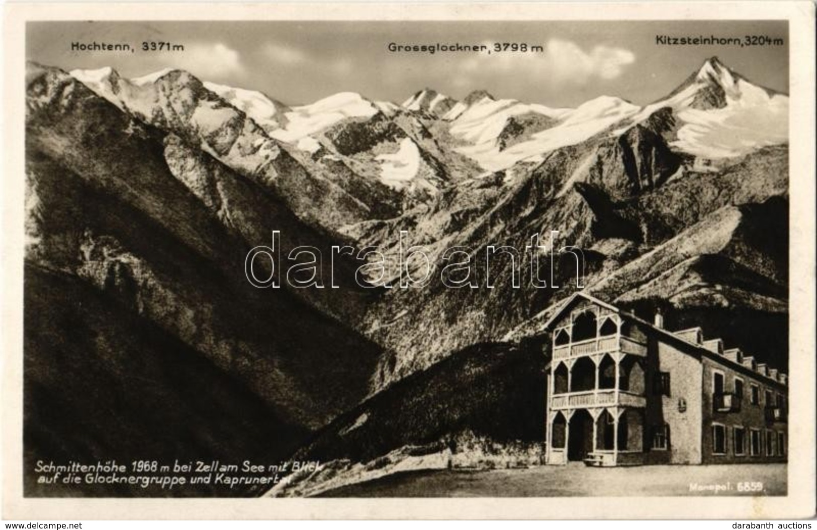T1/T2 1927 Zell Am See, Schmittenhöhe, Blick Auf Die Glocknergruppe Und Kaprunertal / Mountains, Valley, Hotel + 'Hotel  - Zonder Classificatie