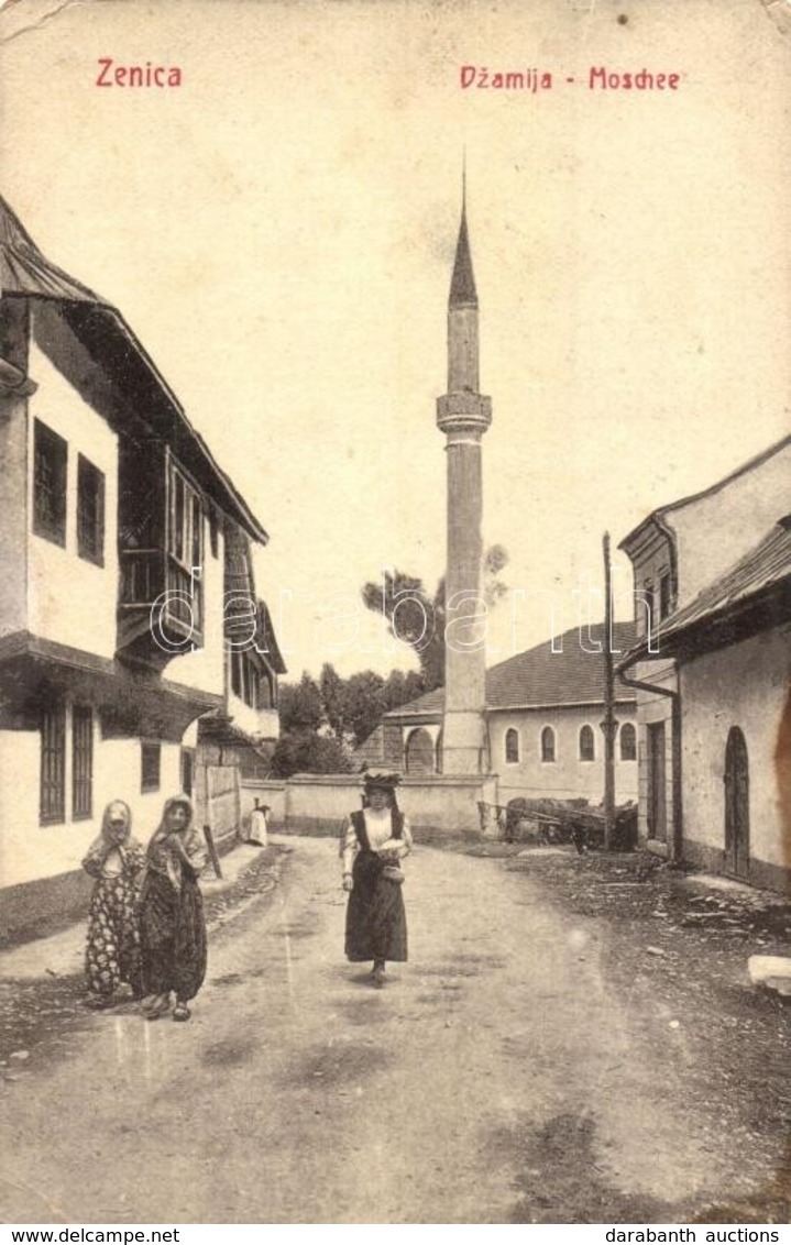 T3 1912 Zenica, Dzamija / Moschee / Mosque. W.L. Bp. 4878-909. Modewarehaus Béla Hischfeld  (EK) - Non Classés