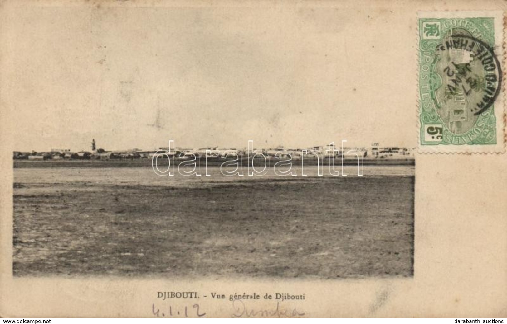 T2/T3 1912 Djibouti, Vue Générale / General View. TCV Card (fl) - Non Classés