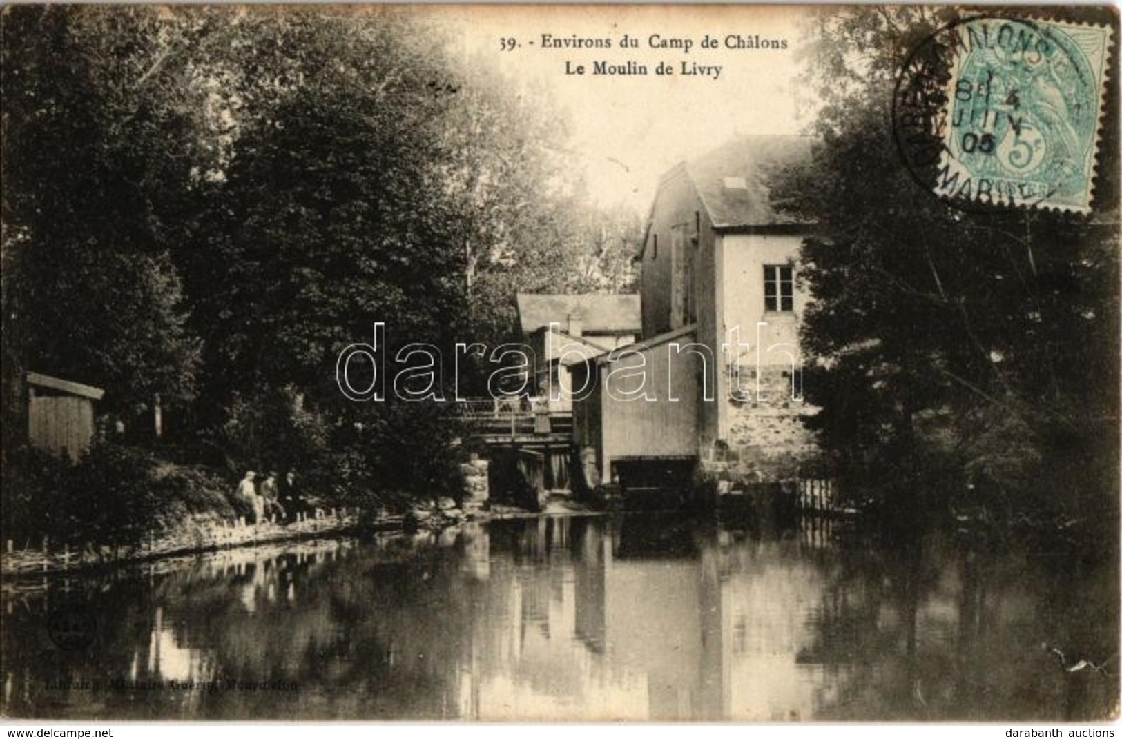 T2/T3 1905 Camp De Chalons, Le Moulin De Livry / Watermill. TCV Card (fl) - Non Classés