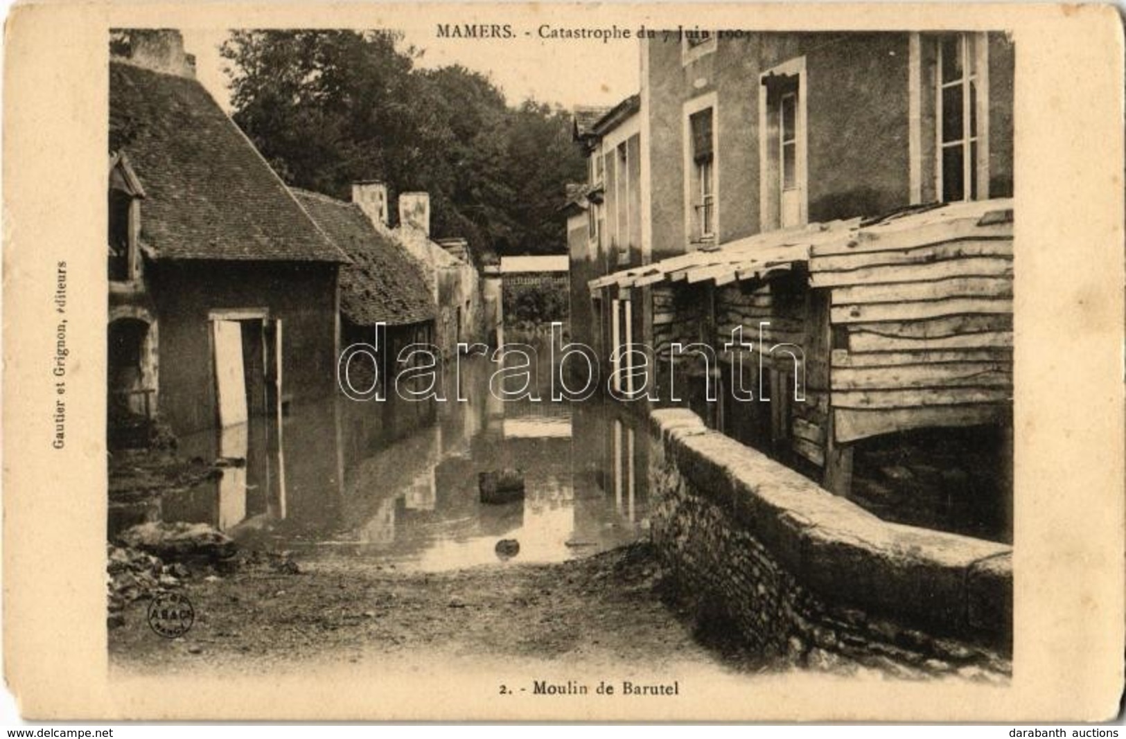 ** T3 Mamers, Catastrophe De 7 Juin 1904, Moulin De Barutel / Disaster Of 1904, Watermill (EM) - Zonder Classificatie