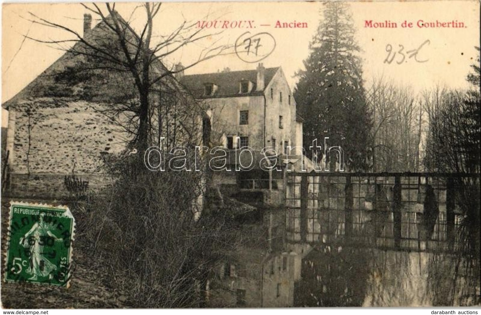 T2 Mouroux, Ancien, Moulin De Coubertin / Watermill. TCV Card - Non Classés