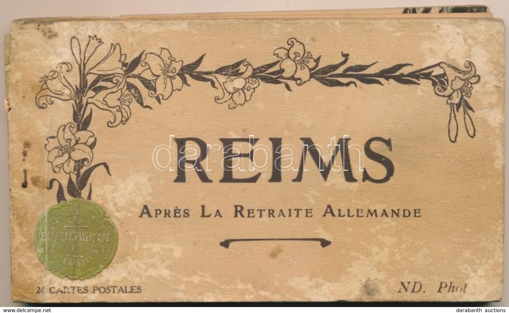 ** T3/T4 Reims, Apres La Retraite Allemande - Postcard Booklet With 24 Postcards - Ohne Zuordnung