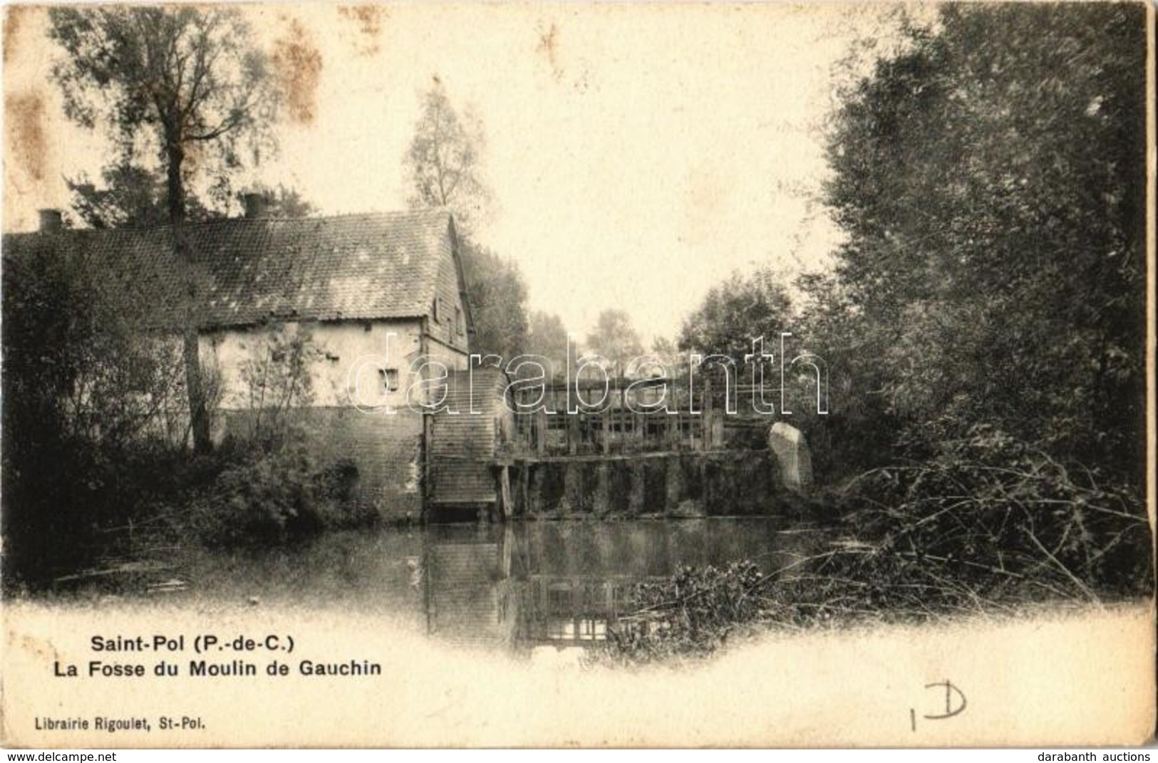 T2/T3 1906 Saint-Pol-sur-Ternoise, La Fosse Du Moulin De Gauchin / Watermill, Dam (fl) - Zonder Classificatie