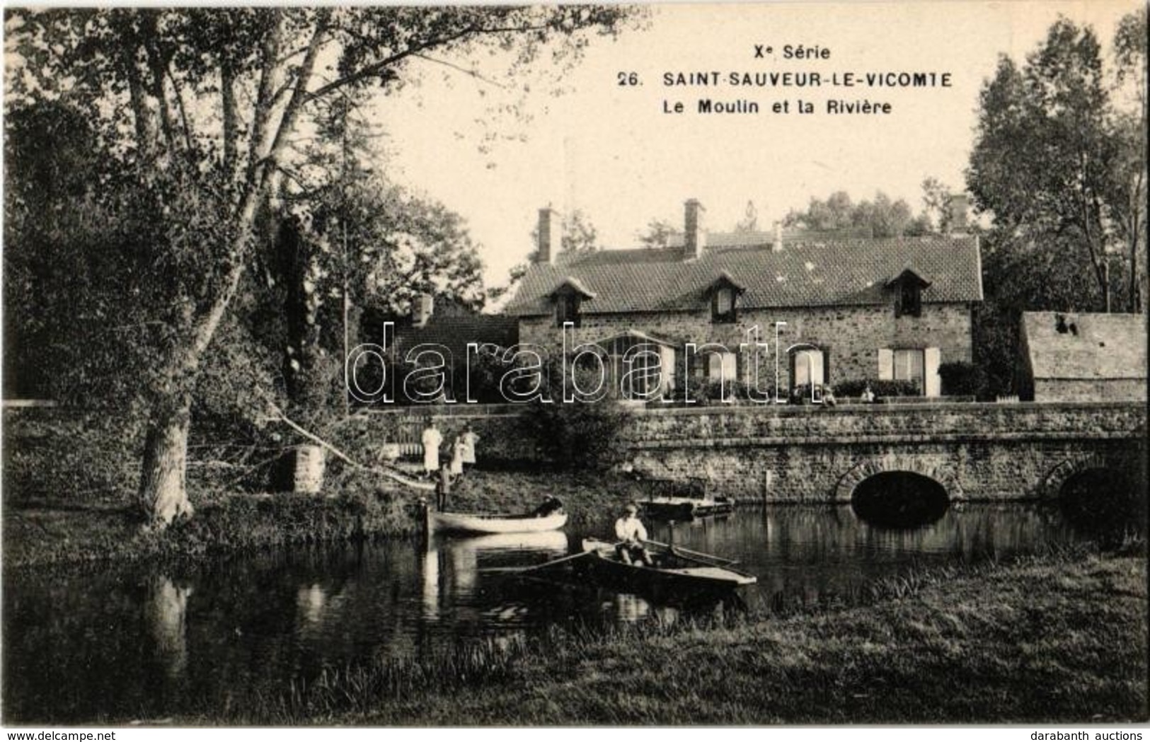 * T1/T2 Saint-Sauveur-le-Vicomte, Le Moulin Et La Riviere / River, Watermill, Boats - Zonder Classificatie