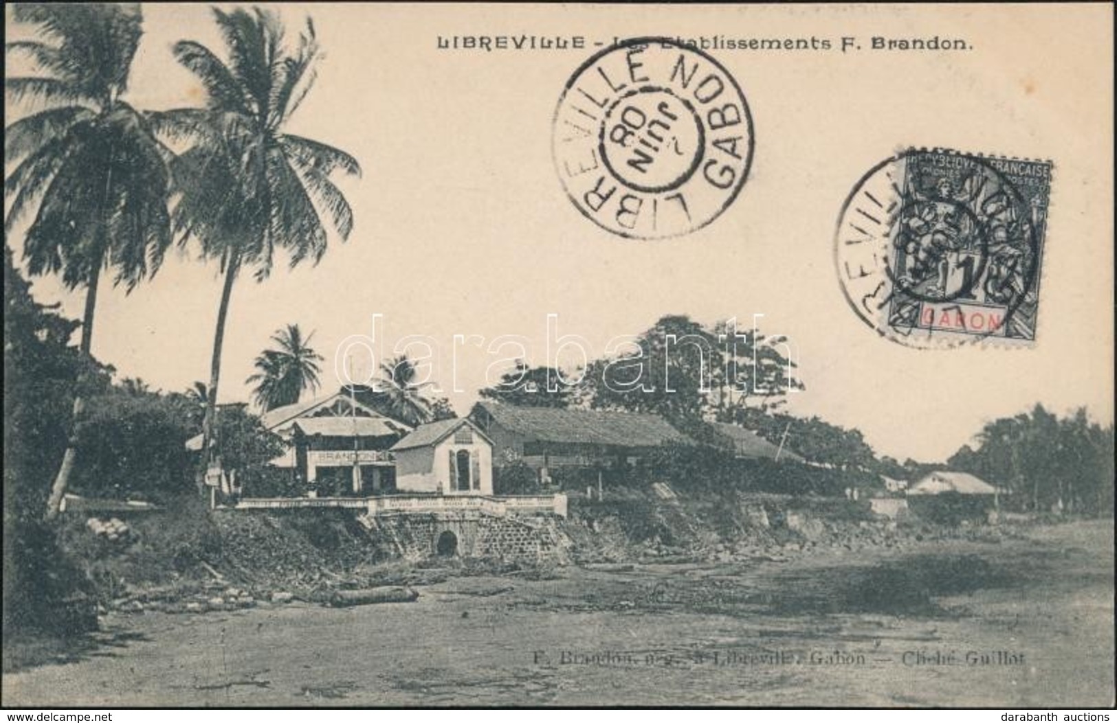 * T2 1908 Libreville, Les Etablissements F. Brandon / F. Brandon Institutions - Ohne Zuordnung