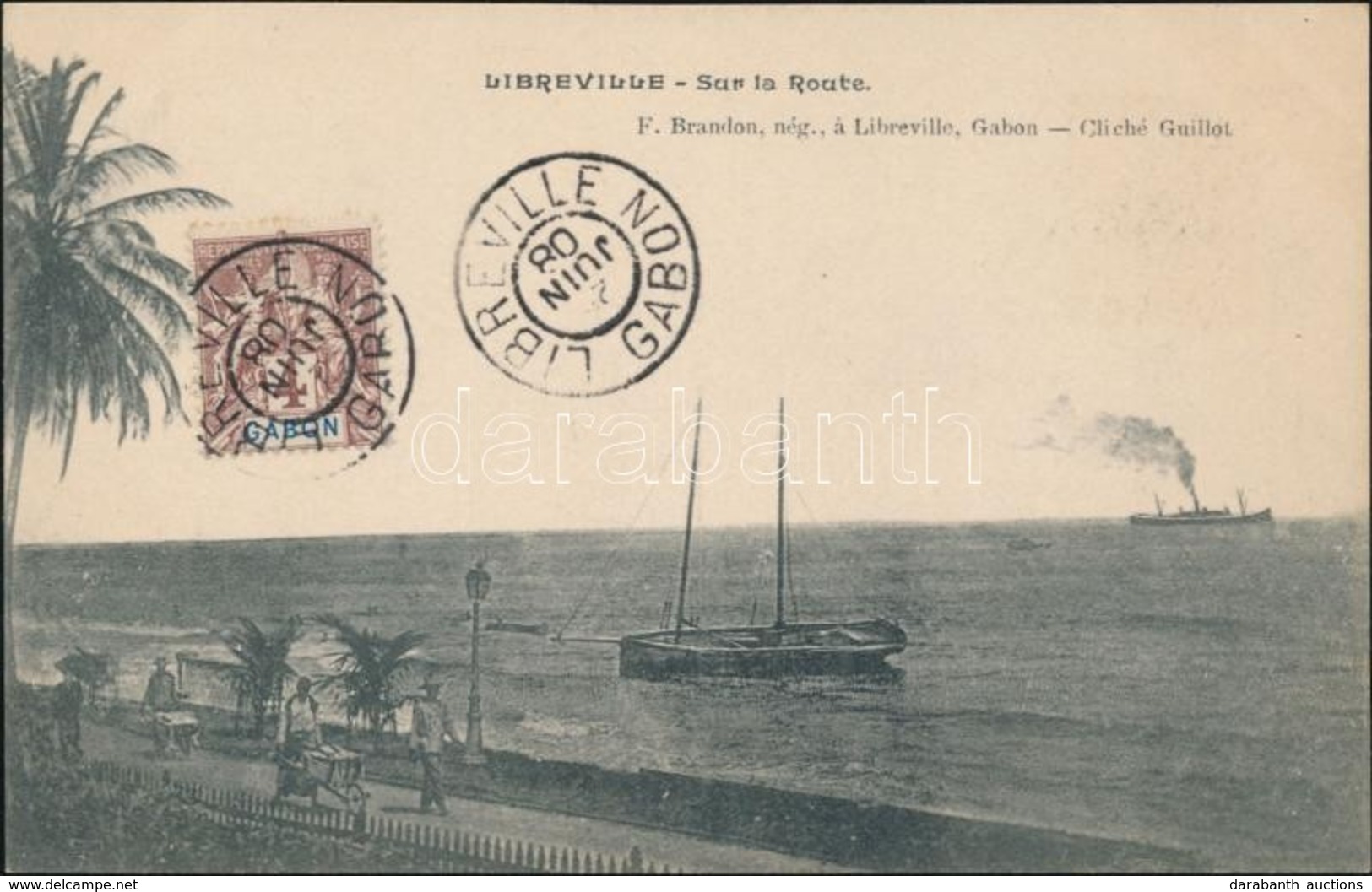 * T2 1908 Libreville, Sur La Route / Ships - Unclassified