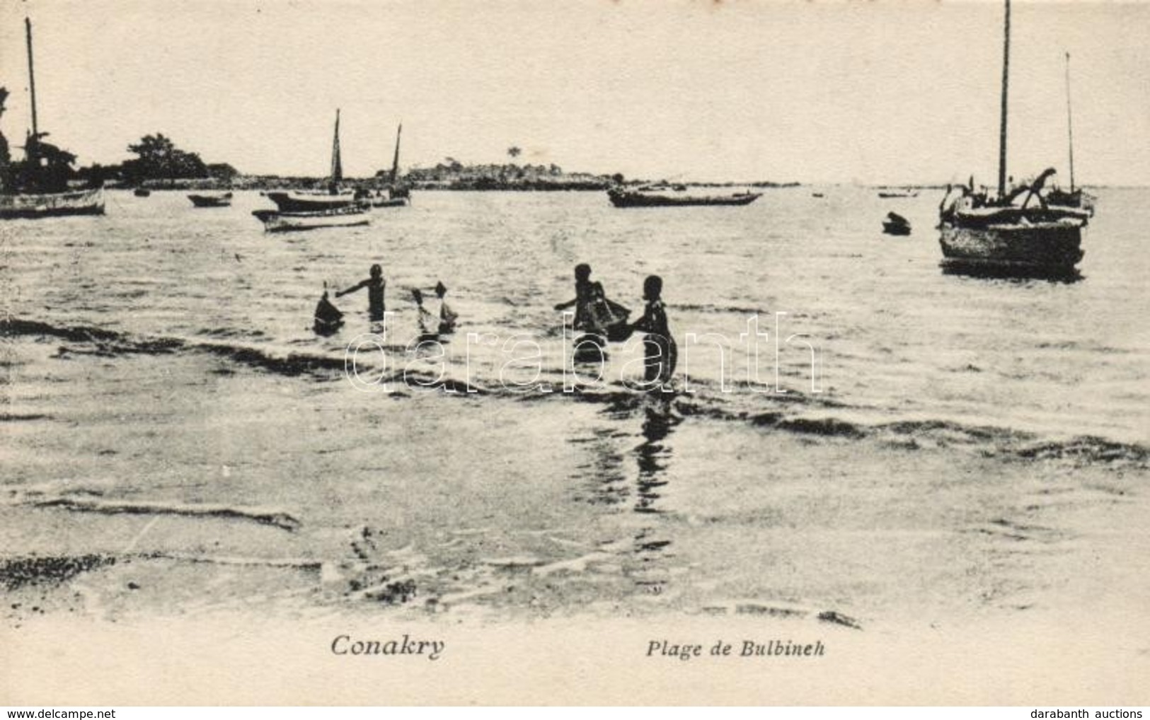 ** T1/T2 Conakry, Plage De Bulbineh / Beach, Sailboats - Sin Clasificación