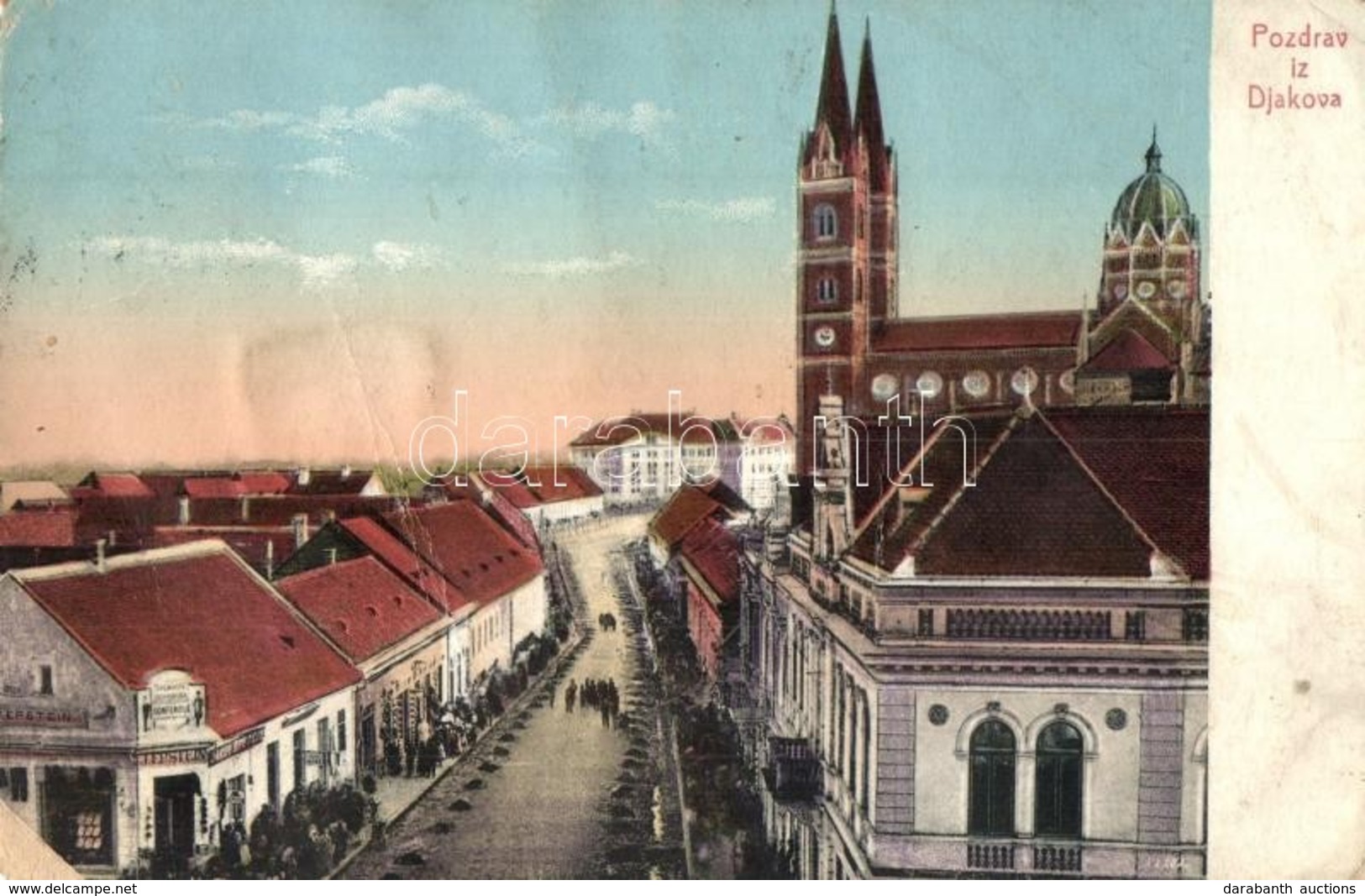 T3 1915 Gjakova, Dakovica, Djakovica, Djakova; Street View, Confectionery Of J. Epstein, Shops (fa) - Ohne Zuordnung