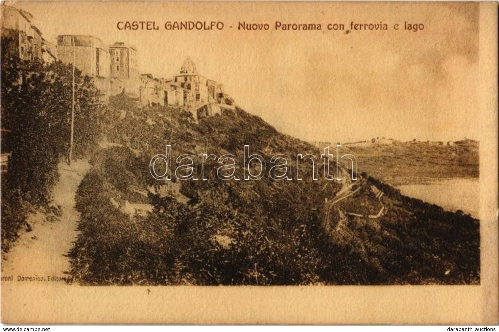 ** T2/T3 Castel Gandolfo, Nuovo Panorama Con Ferrovia E Lago / General View, Railway, Lake (fl) - Zonder Classificatie