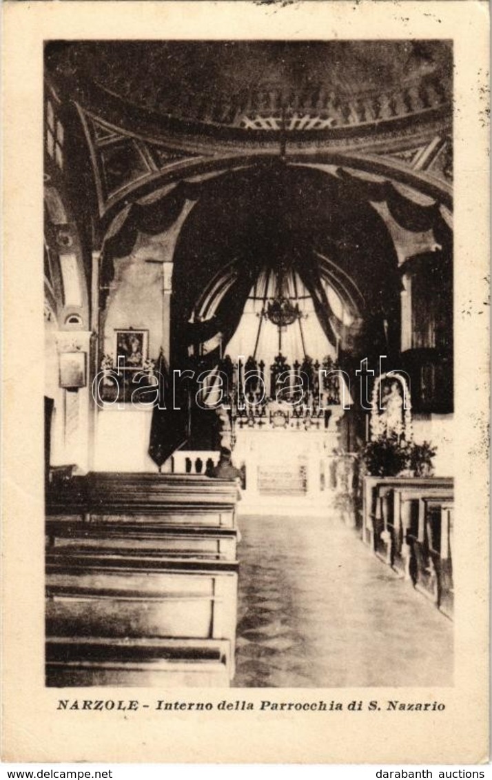 T2 1928 Narzole, Interno Della Parrocchia Di S. Nazario / Church, Interior - Non Classés