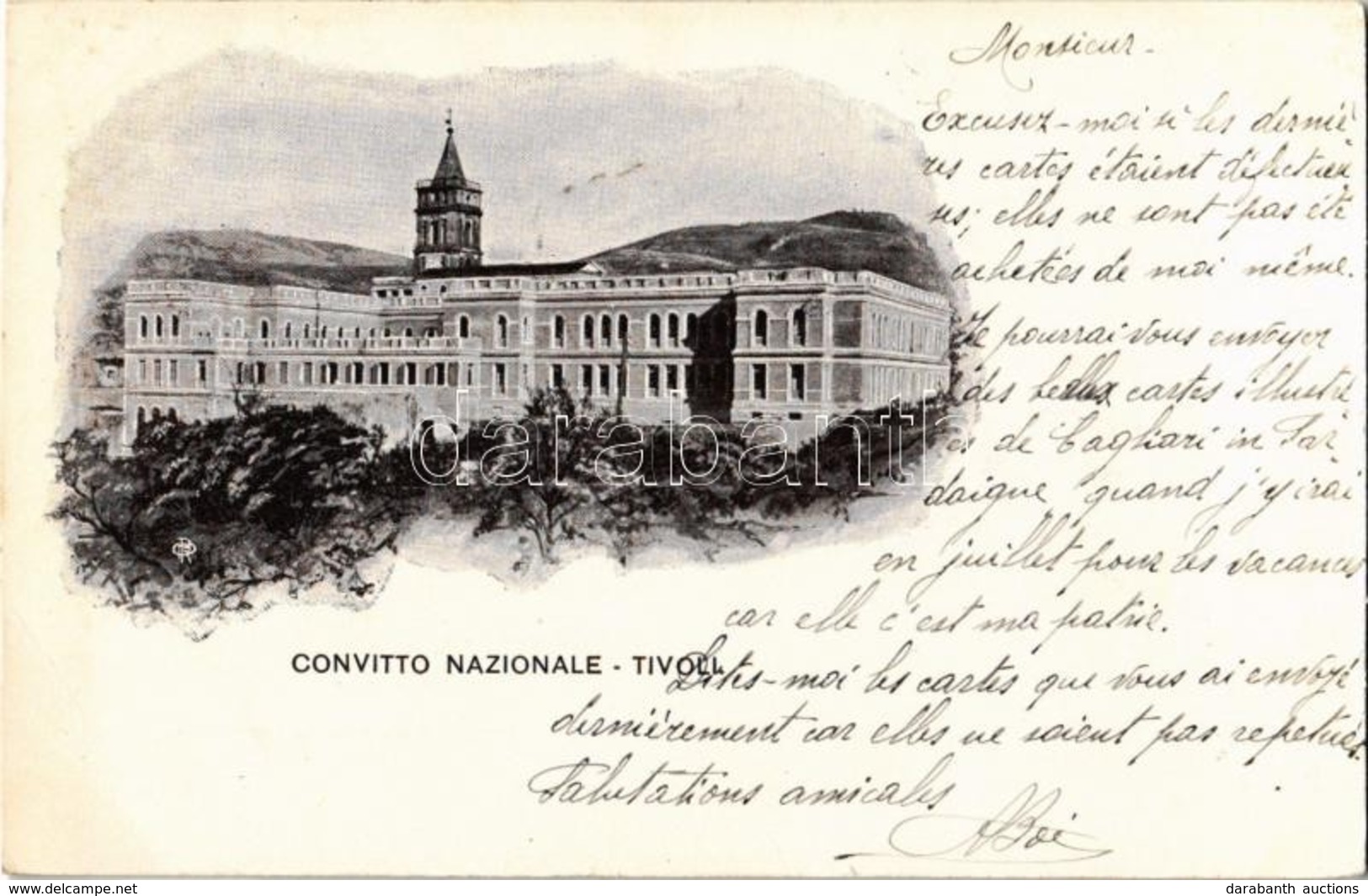 T2/T3 1905 Tivoli, Convitto Nazionale / Boarding School (crease) - Non Classés
