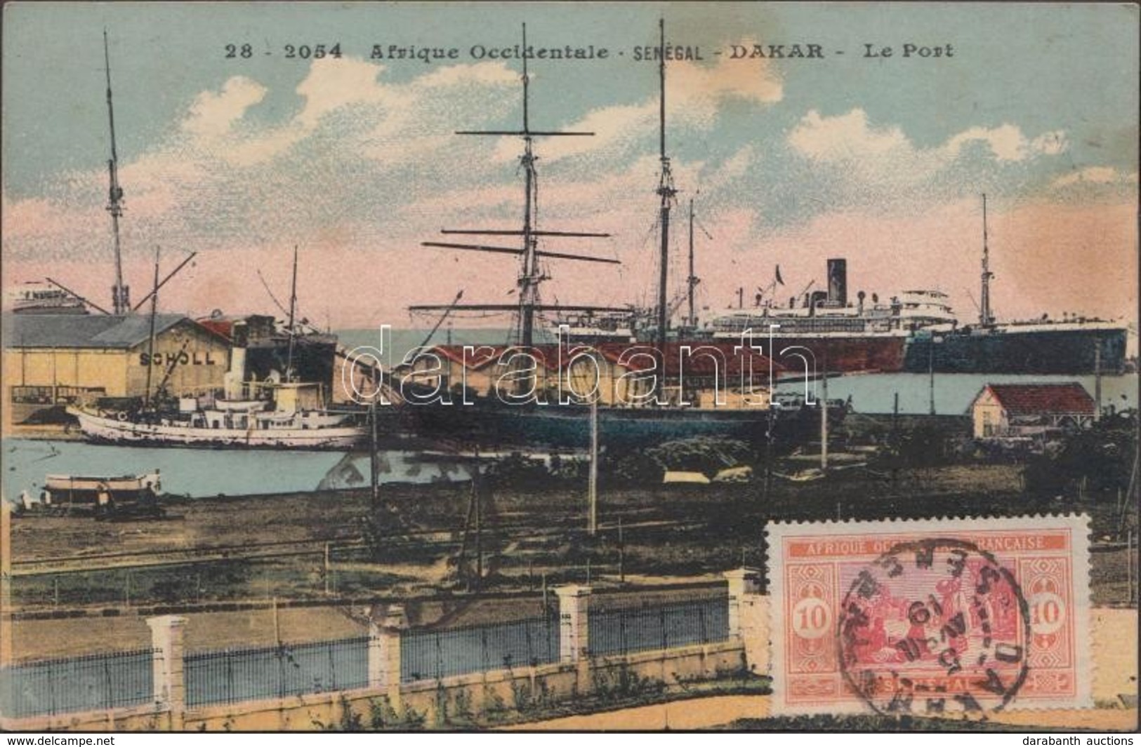 T3 1919 Dakar, Le Port / Harbour, Ships. TCV Card (fl) - Non Classés