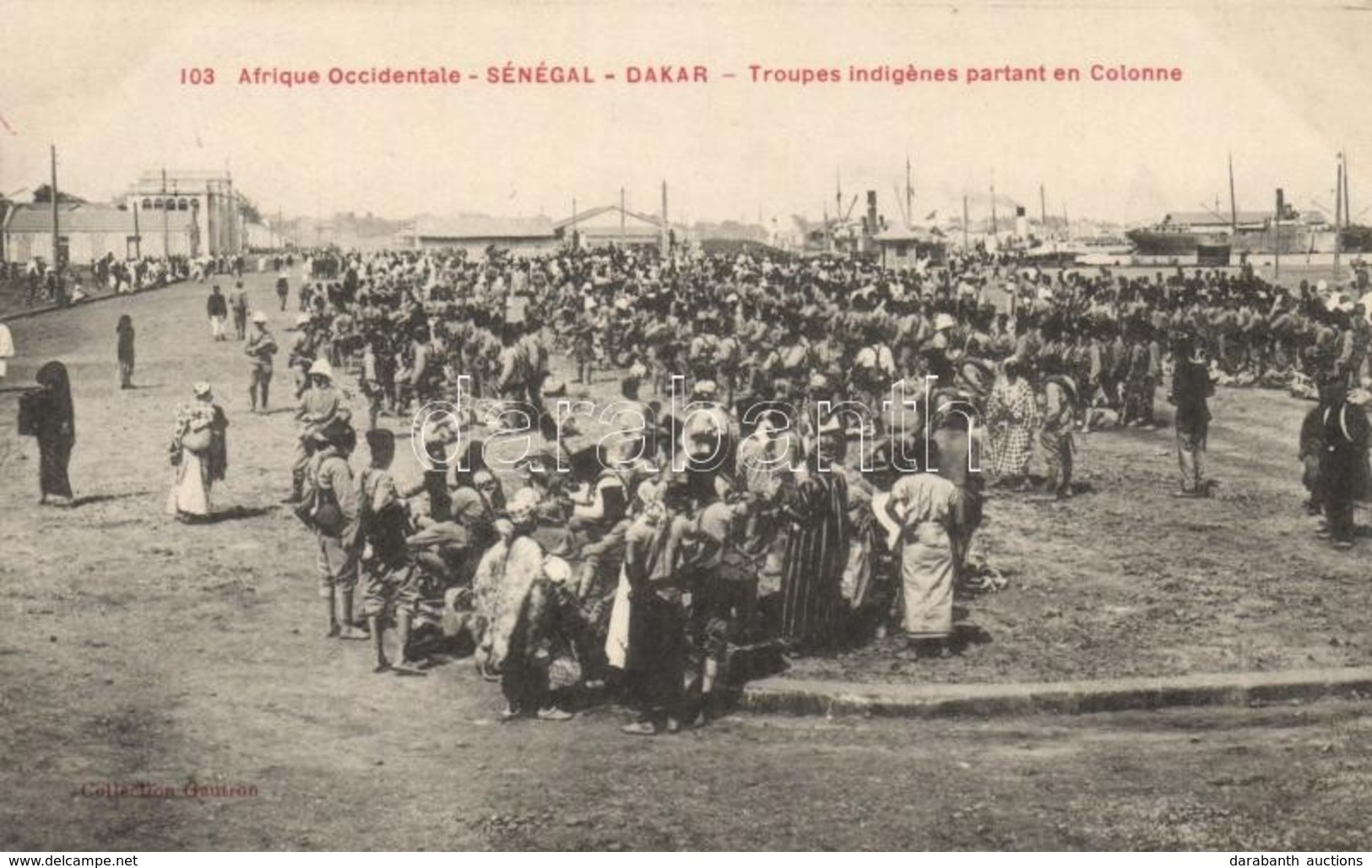 ** T2 Dakar, Troupes Indigenes Partant En Colonne / Native Troops In Column - Zonder Classificatie