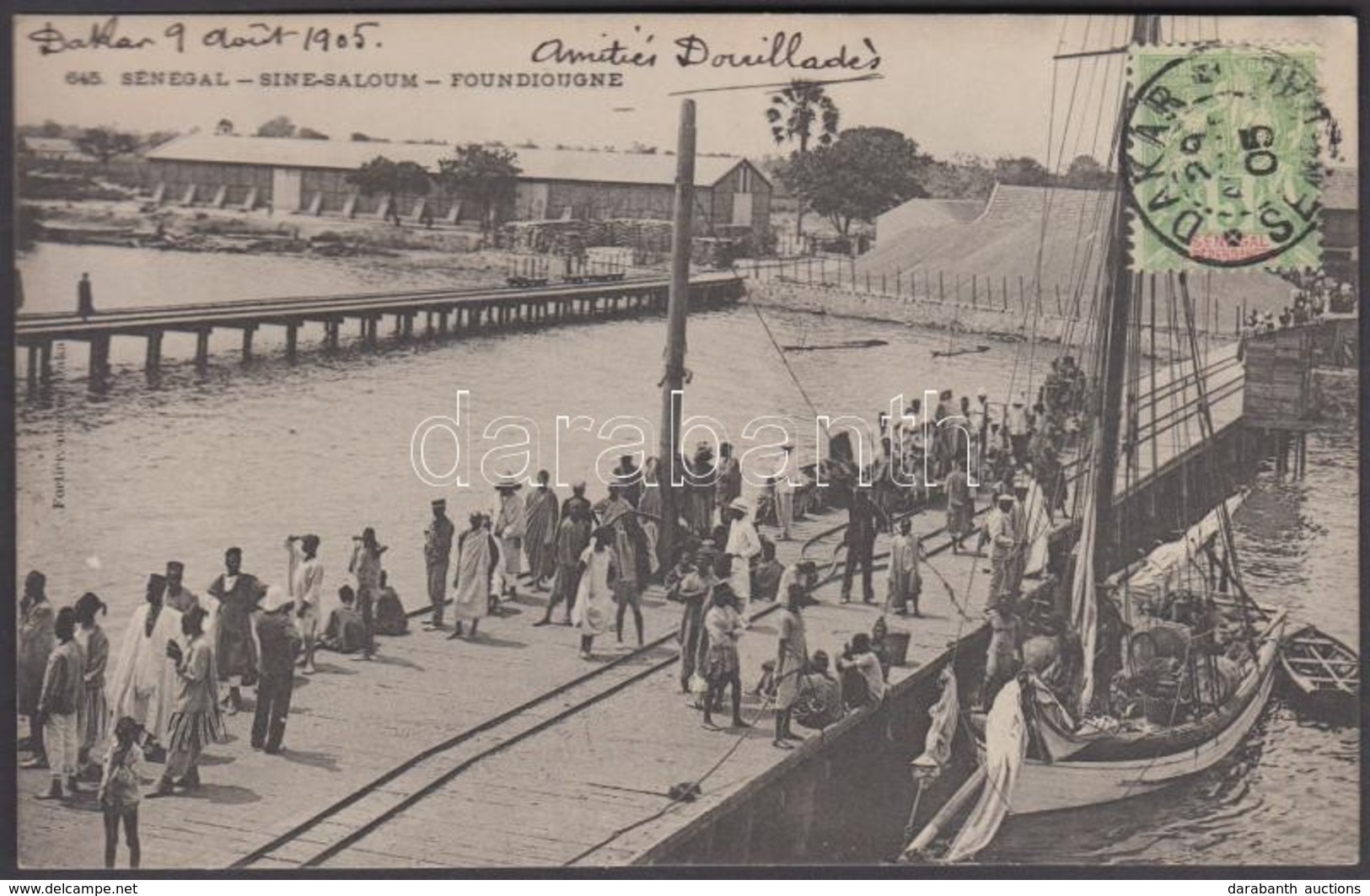 T2 1905 Foundiougne, Sine-Saloum, Harbour. TCV Card - Sin Clasificación