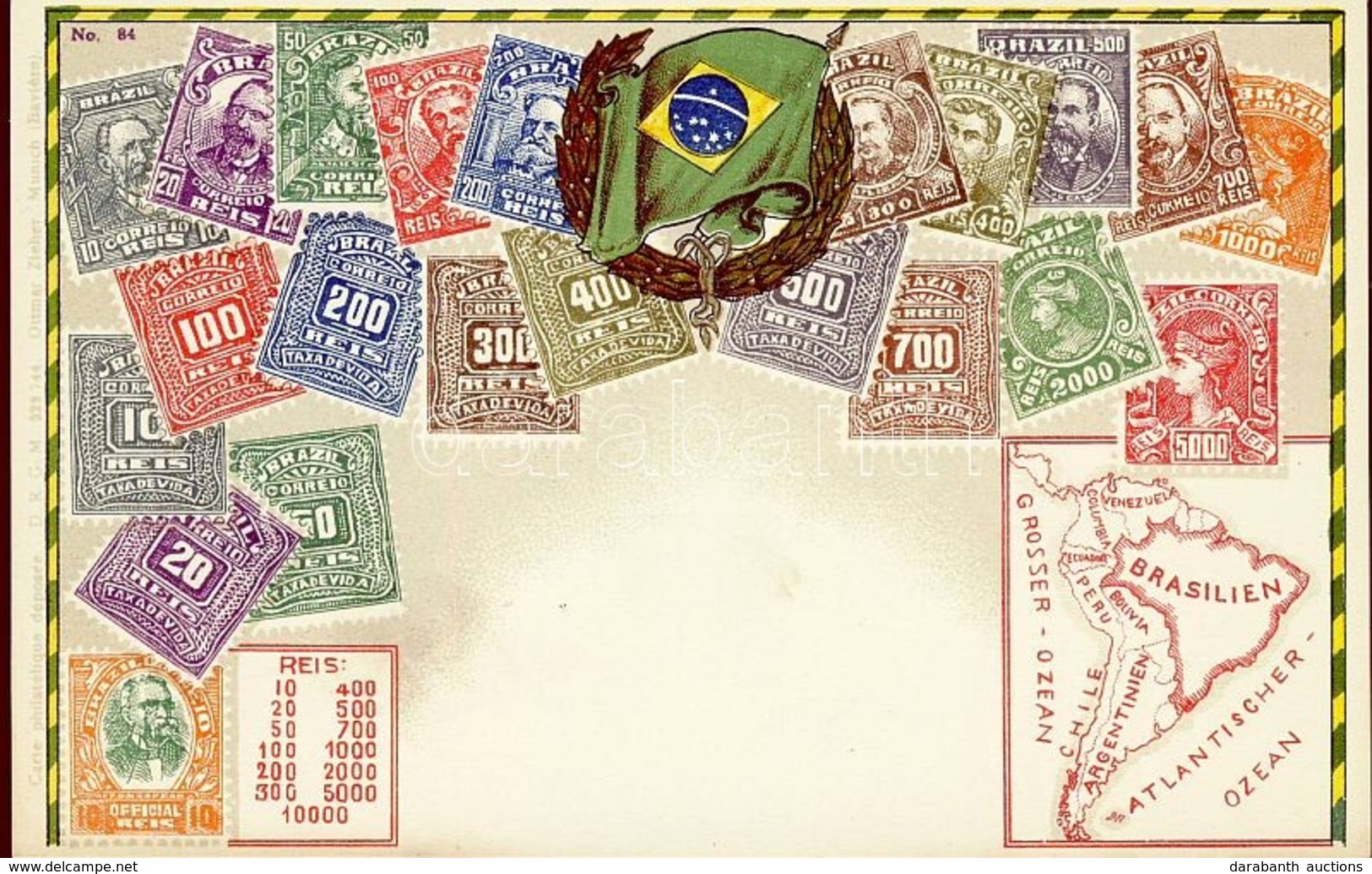 ** T1 Stamps Of Brazil, Flag, Litho - Unclassified
