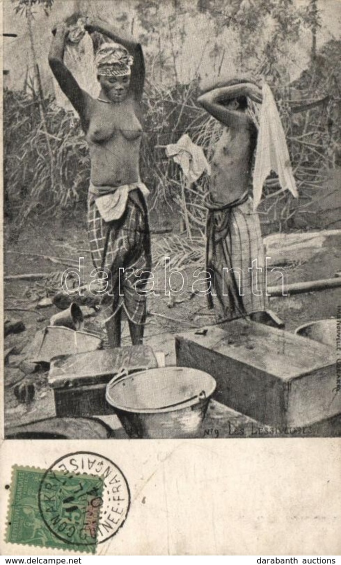 T2/T3 1904 Les Lessiveuses / Washing Women, Guinean Folklore (gluemark) - Sin Clasificación