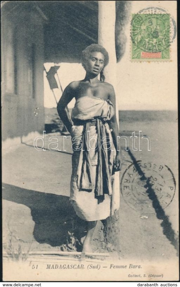 T2/T3 Madagascar, Femme Bara / Bara Woman, Folklore. TCV Card (EK) - Sin Clasificación