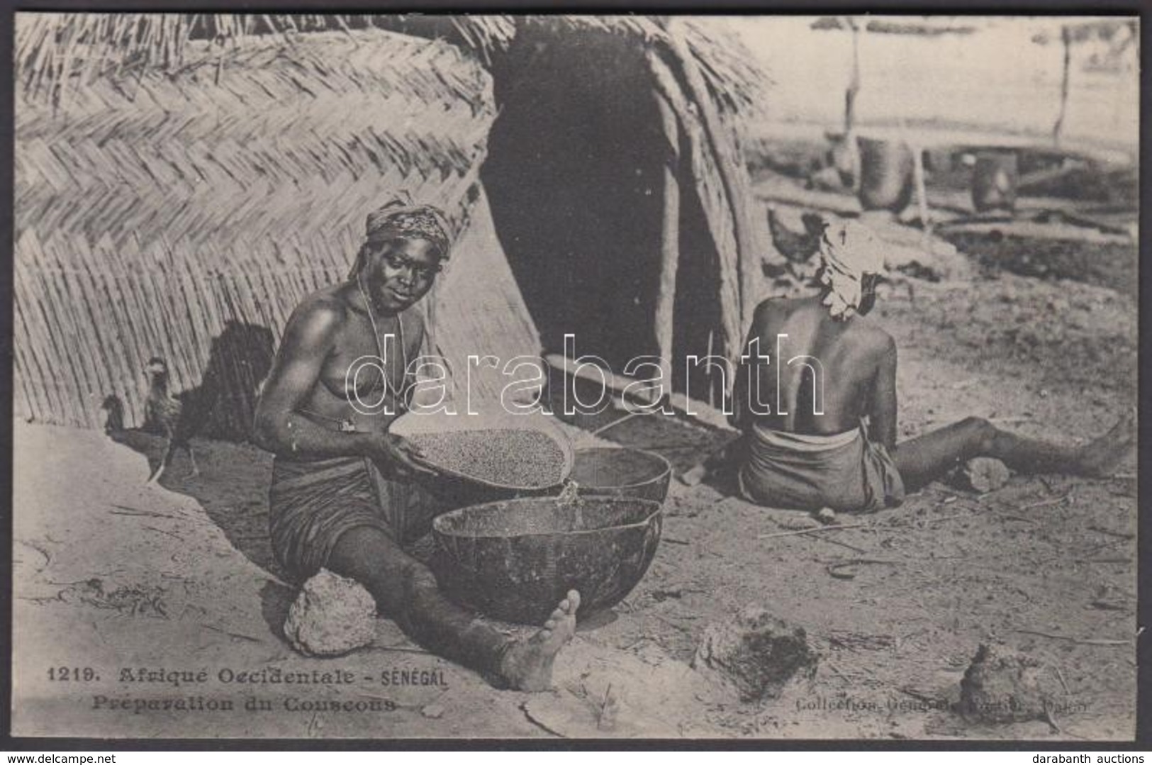 ** T1/T2 Préparation Du Couscous / Woman Making Couscous, Senegalese Folklore - Unclassified