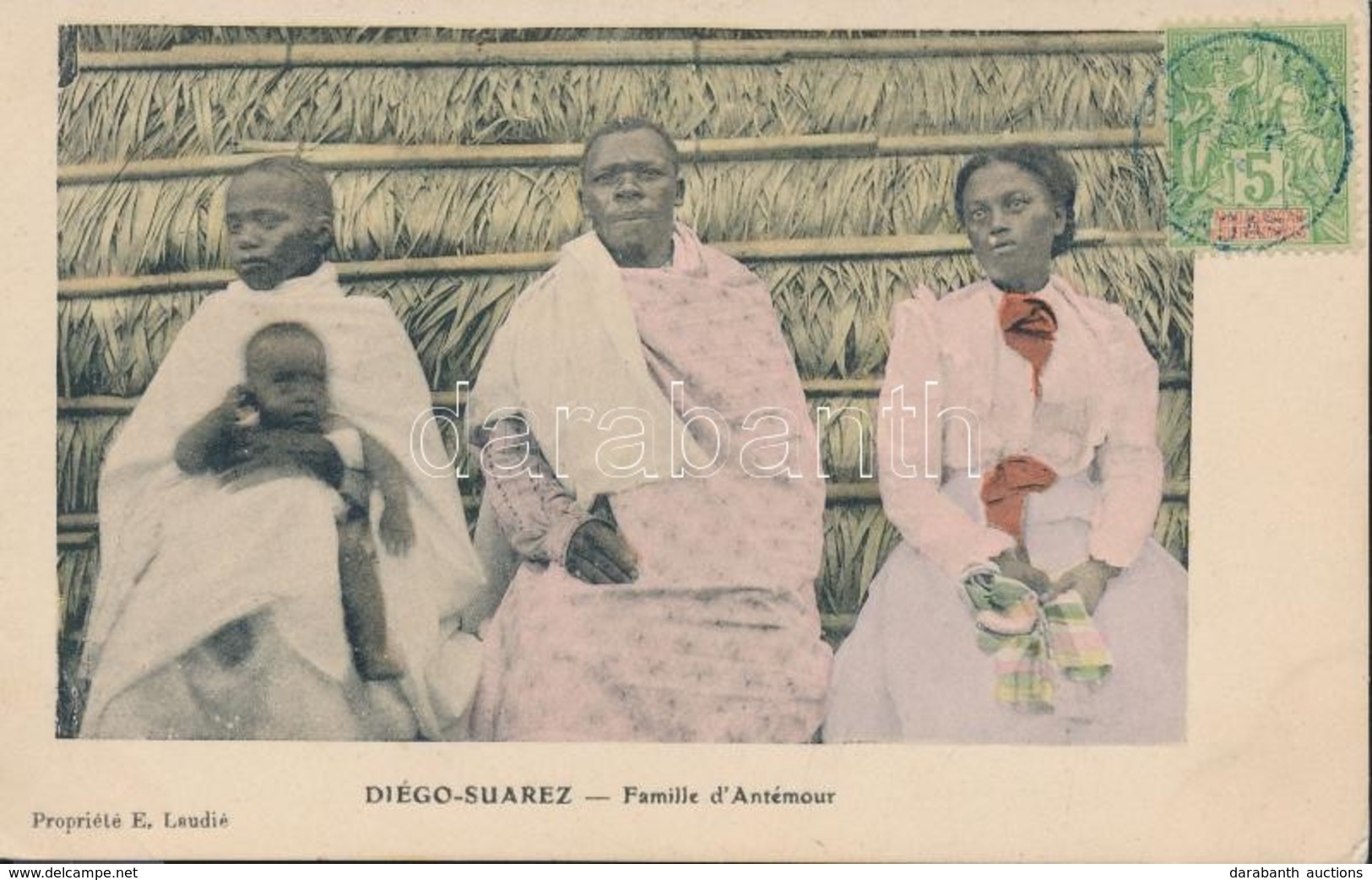 T2 1909 Diégo-Suarez, Antsiranana; Famille D'Antémour / Family, Madagascar Folklore. TCV Card - Ohne Zuordnung