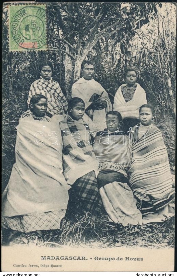 T2 1908 Groupe De Hovas / Hova Group, Madagascar Folklore. TCV Card - Zonder Classificatie