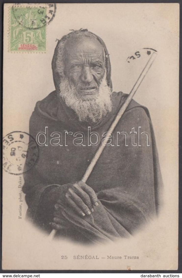 T2 1905 Sénégal, Maure Trarza / Old Moorish Man From Trarza, Mauritanian Folklore. TCV Card - Unclassified