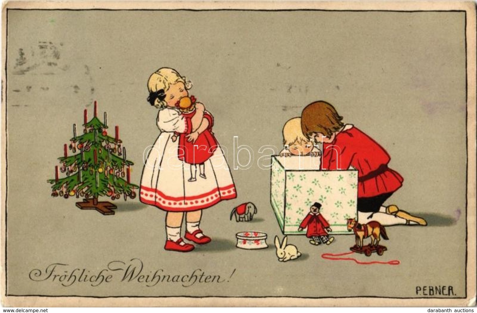 * T2/T3 1912 Fröhliche Weihnachten! / Children Christmas Greeting Card, Toys, Christmas Tree. M. Munk Vienne Nr. 693. S: - Sin Clasificación
