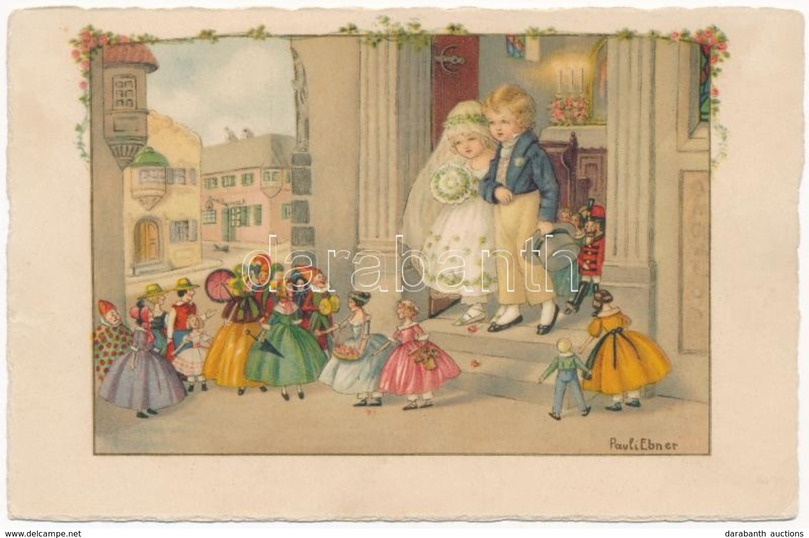 ** T2/T3 Children's Wedding, Dolls, Romantic. A.R. No. 1362. S: Pauli Ebner (EK) - Zonder Classificatie