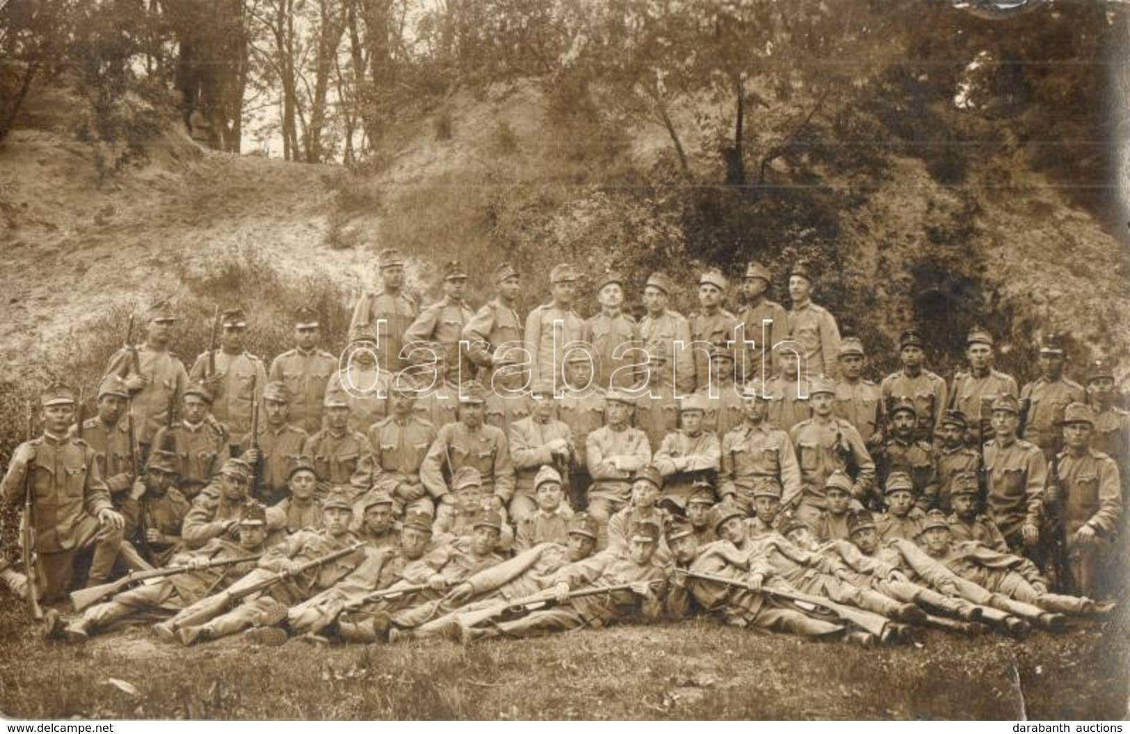 T2/T3 1915 Első Világháborús Osztrák-magyar Katonai Fotó Képeslap. Csoportkép / WWI K.u.K. Military Group. Schäffer Ármi - Ohne Zuordnung