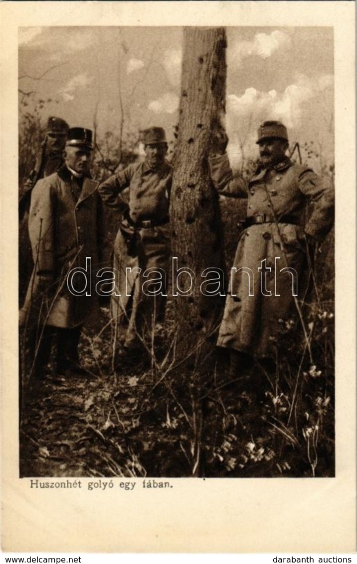 ** T1 Huszonhét Golyó Egy Fában. Az Érdekes Újság Kiadása / WWI Hungarian Military, 27 Bullets In One Tree - Unclassified