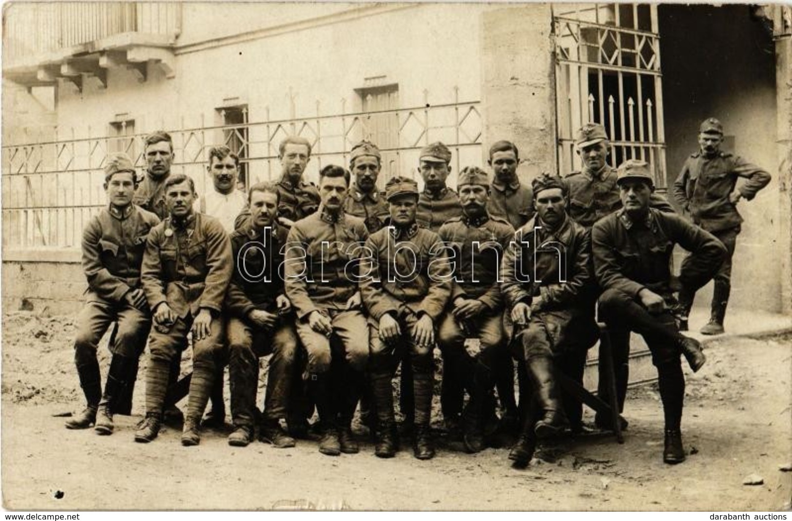 T1/T2 1918 Osztrák-magyar Gépkocsizó Hadoszlop Katonáinak Csoportképe / WWI Austro-Hungarian K.u.K. Military, Motorized  - Non Classés