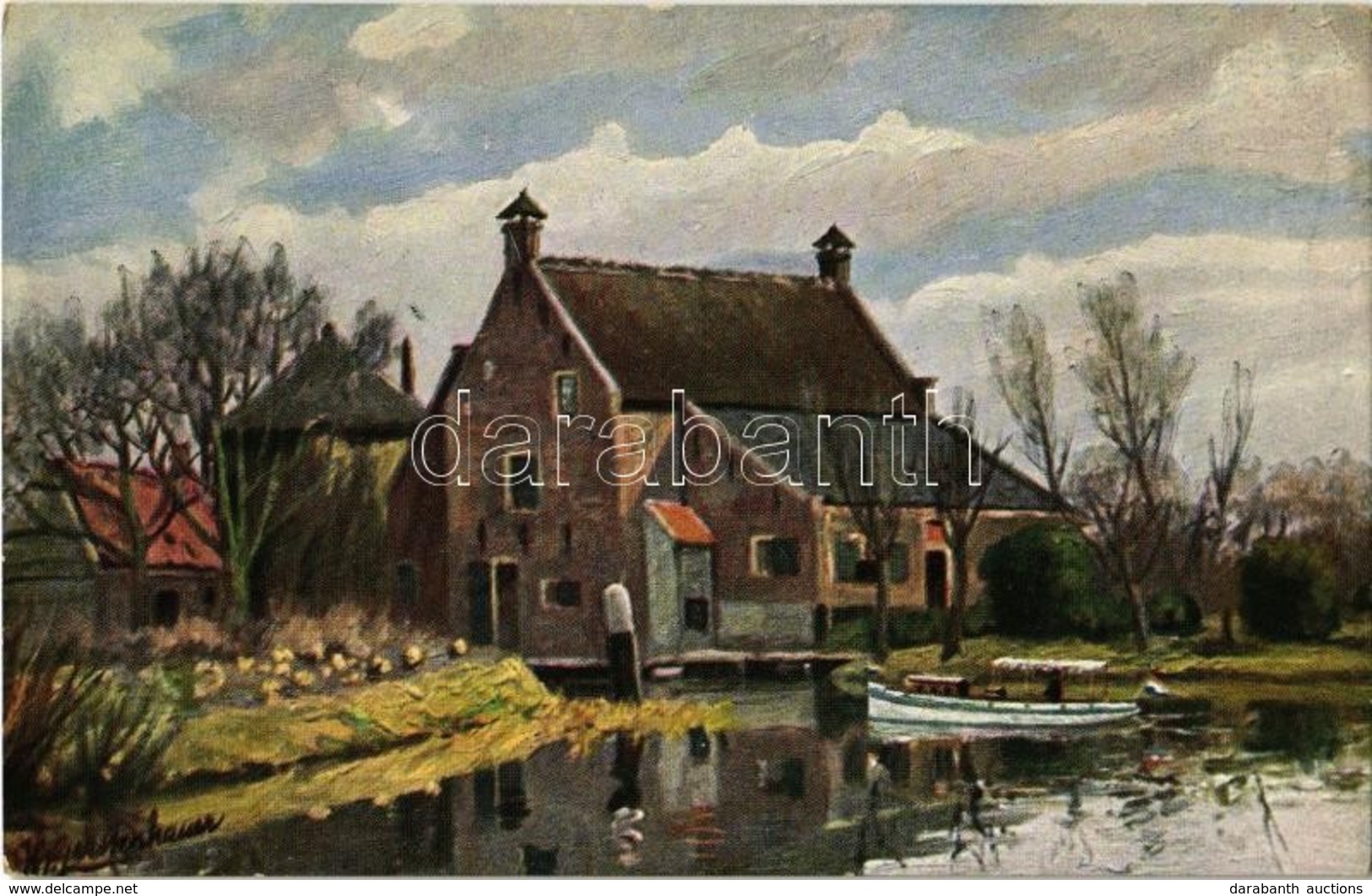 ** T2/T3 House At The Lake, Dutch Art Postcard S: Gerstenhauer (EK) - Ohne Zuordnung