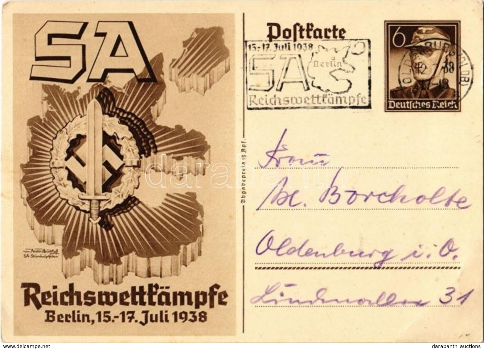 T2/T3 SA Reichswettkämpfe Berlin 15-17. Juli 1938 / Sturmabteilung Imperial Competition Games, NSDAP Nazi Party Propagan - Unclassified