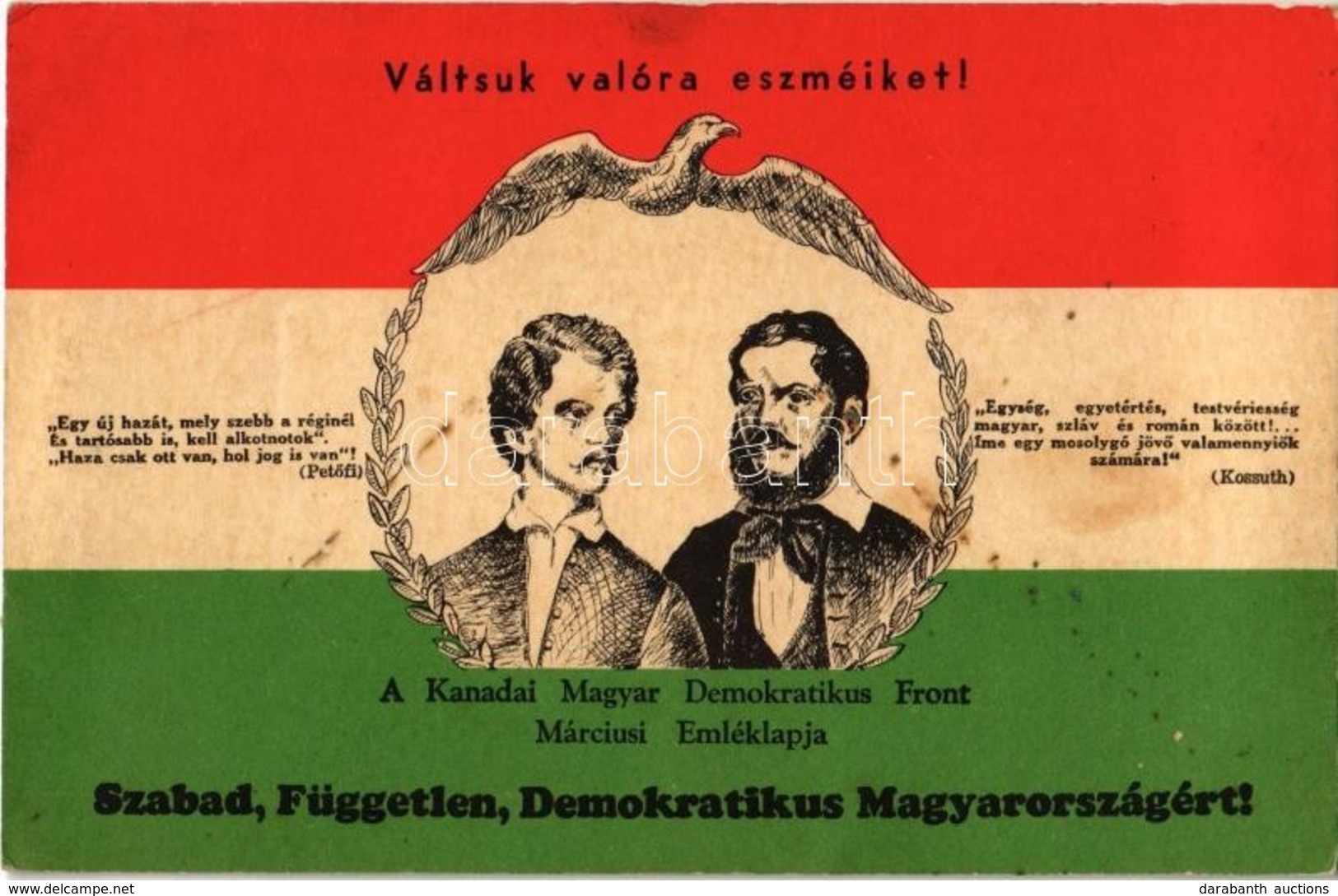 ** T2/T3 Váltsuk Valóra Eszméiket! Szabad, Független, Demokratikus Magyarországért! A Kanadai Magyar Demokratikus Front  - Sin Clasificación