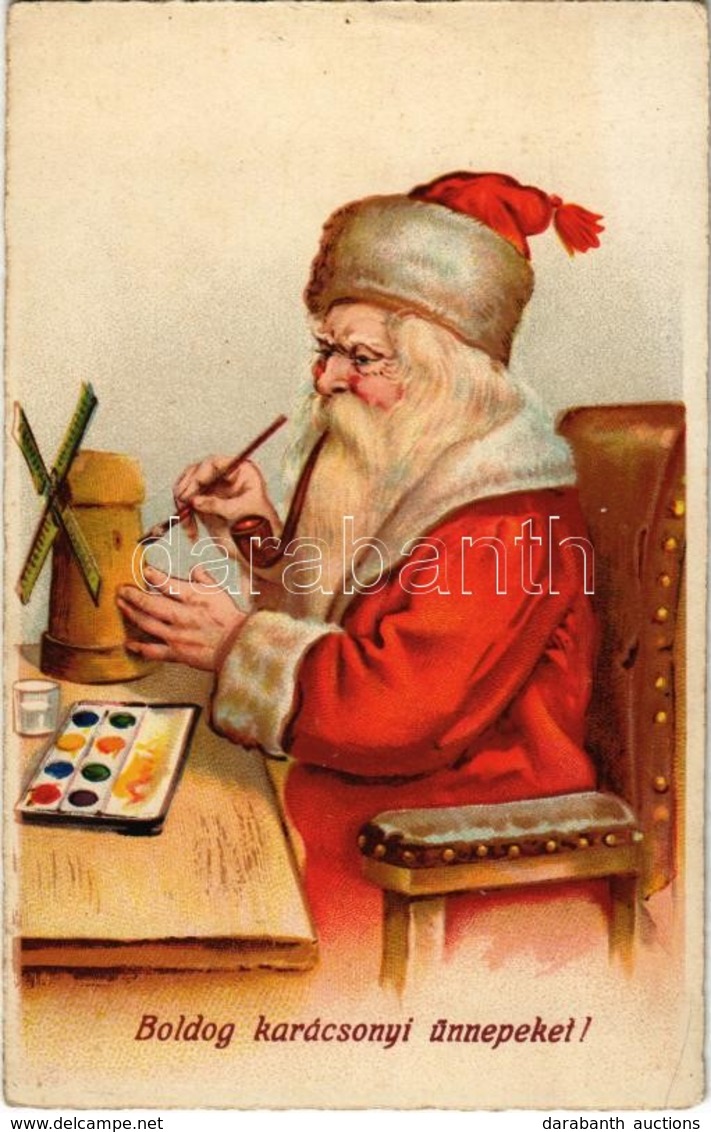** T4 Boldog Karácsonyi Ünnepeket! / Christmas Greeting From Saint Nicholas. A.R. I. B. 2460. Litho (tiny Pinhole) - Non Classés
