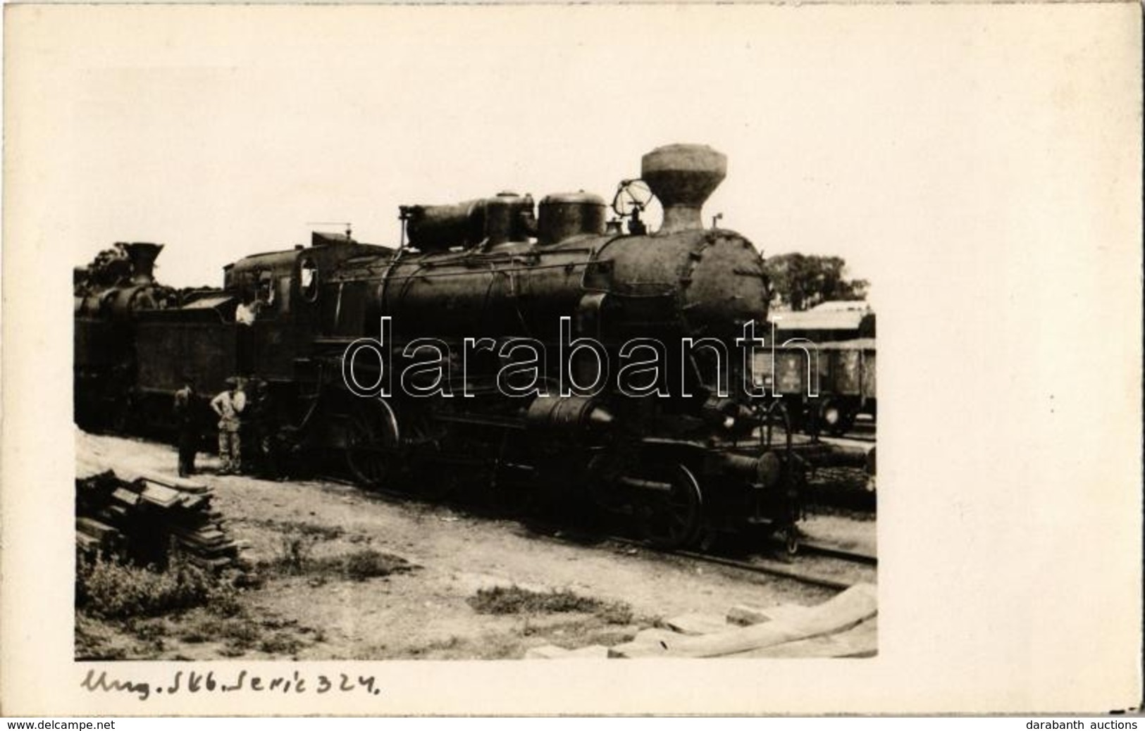 * T2 MÁV 324. Sorozatú Gőzmozdonya / Hungarian State Railways Locomotive. Photo - Unclassified