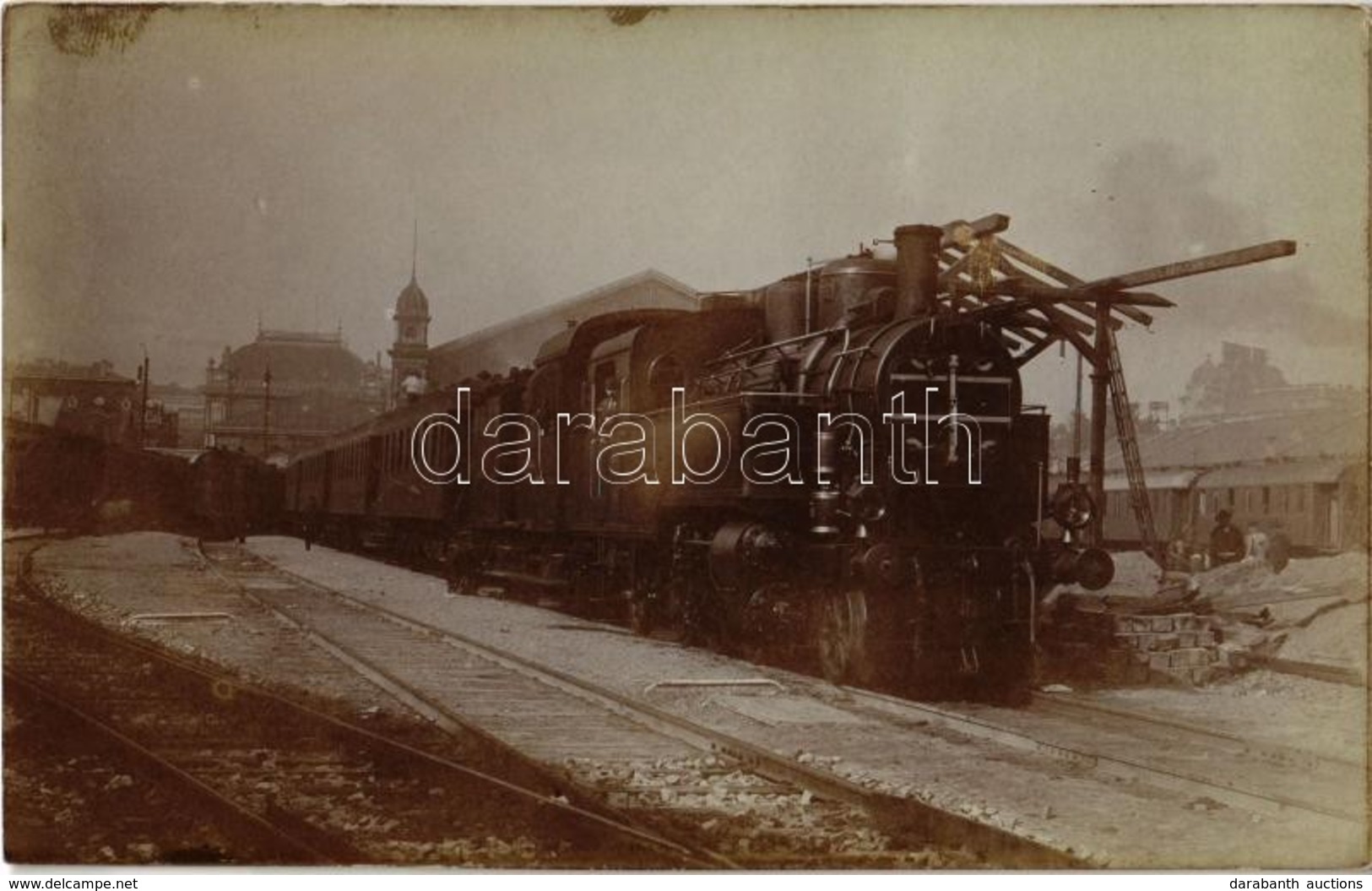 ** T1 MÁV 376. Sorozatú Szertartályos Gőzmozdonya / Hungarian State Railways's Locomotive. Photo - Non Classés