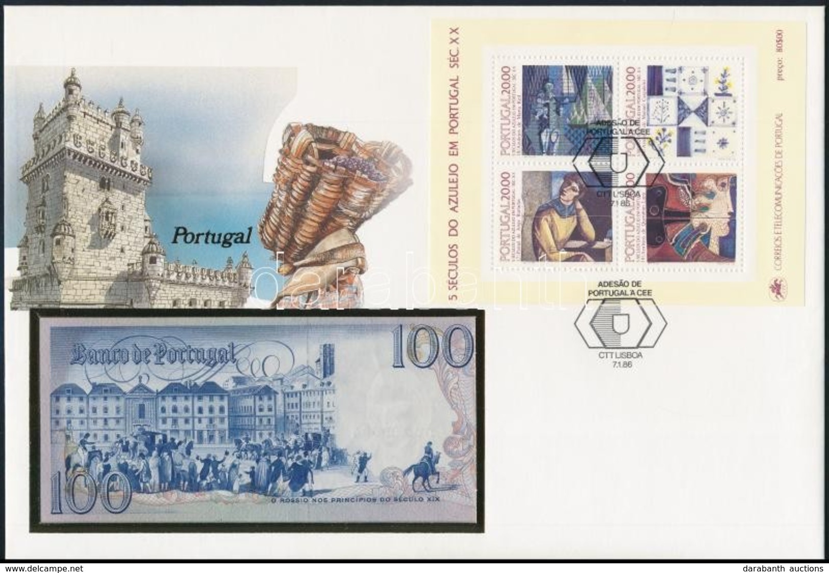 Portugália 1984. 100E Borítékban, Alkalmi Bélyeggel és Bélyegzéssel T:I
Portugal 1984. 100 Esucodos In Envelope With Sta - Zonder Classificatie