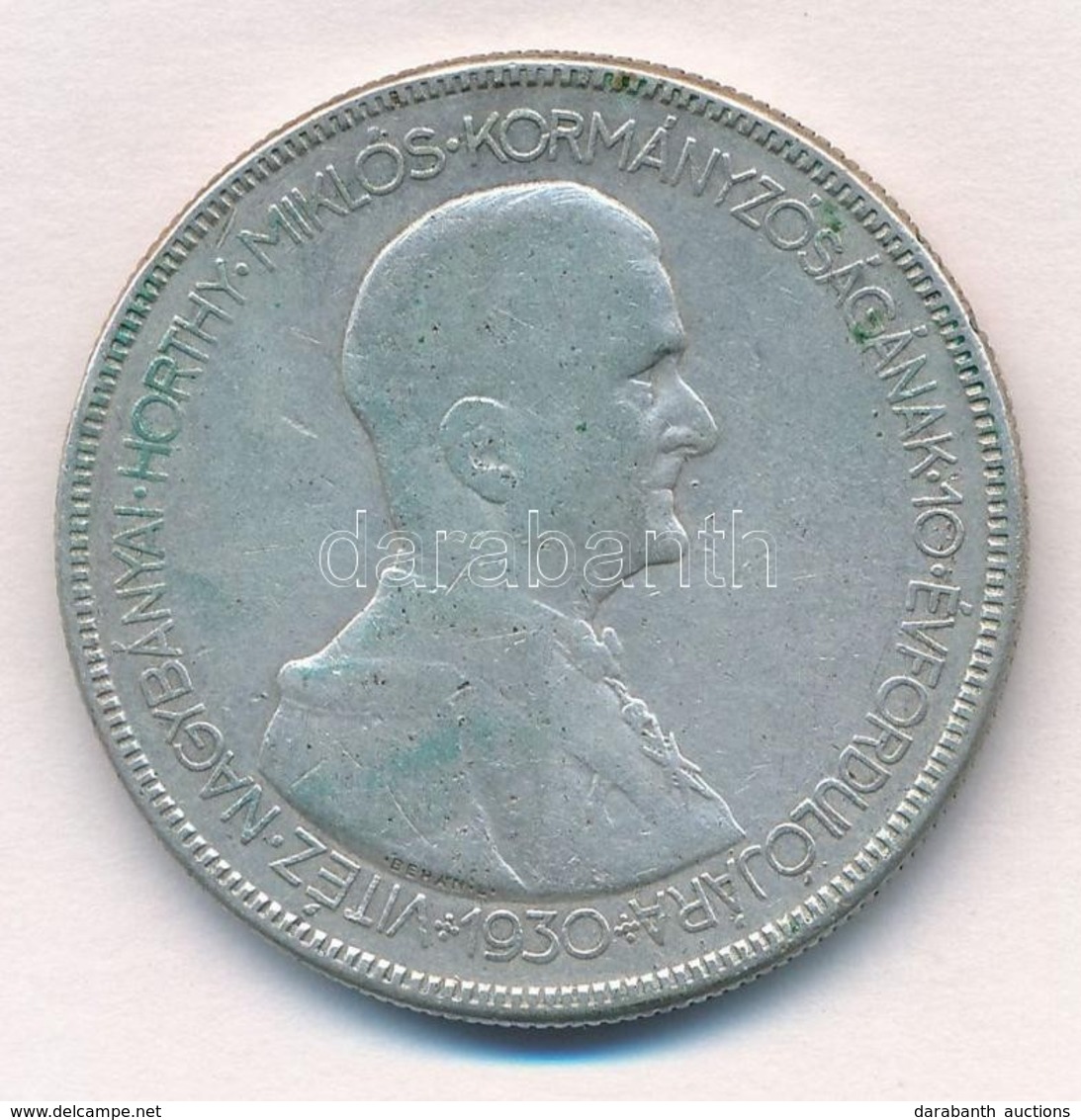 1930. 5P Ag 'Horthy Jobbra' T:2-,3 
Adamo P8 - Unclassified