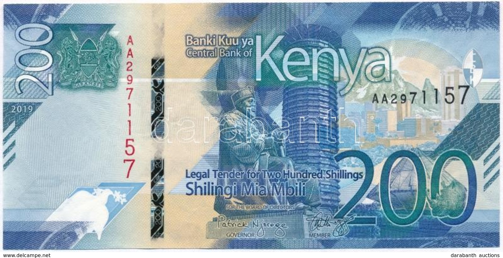 Kenya 2019. 200Sh T:I-
Kenya 2019. 200 Shillings C:AU - Non Classés