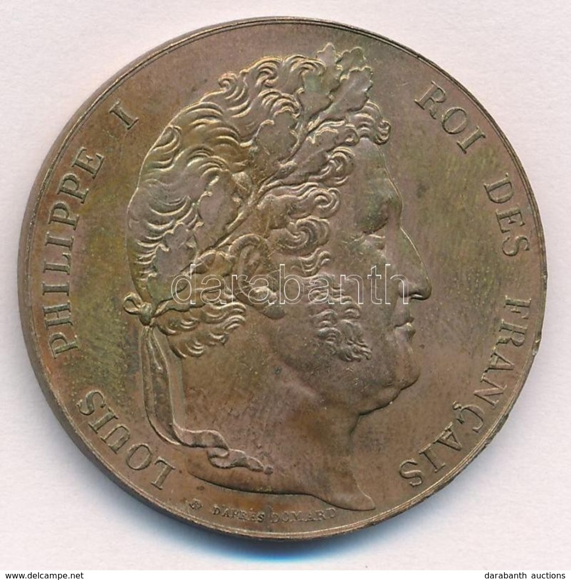 Franciaország ~1960. 'I. Lajos Fülöp / 1831' Br Emlékérem. Szign.: Domard (35mm) T:1-,2
France ~1960. 'Louis Philippe I  - Non Classés