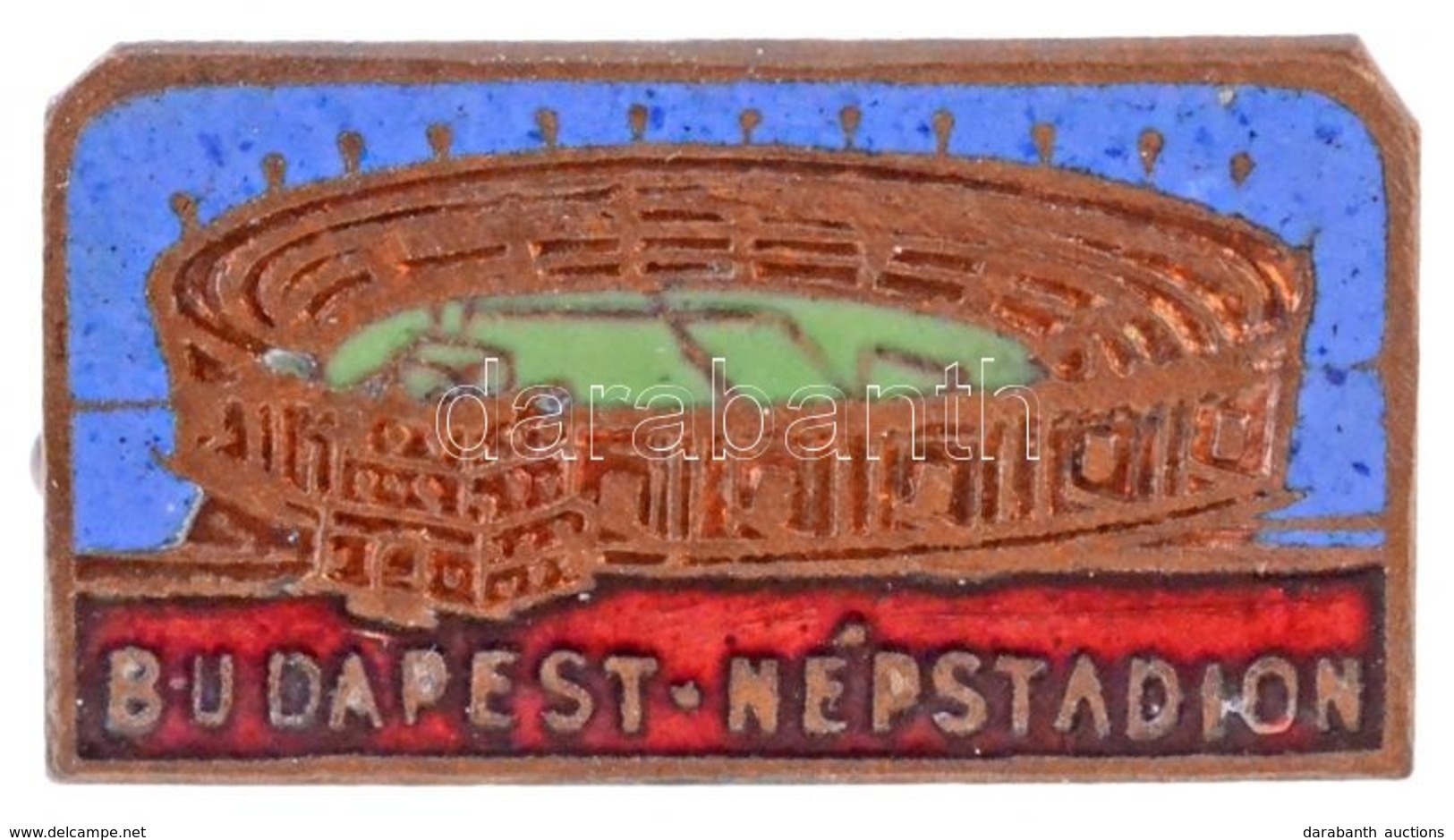 ~1950-1960. 'Budapest Népstadion' Zománcozott Br Kitűző (12x21mm) T:2 - Zonder Classificatie