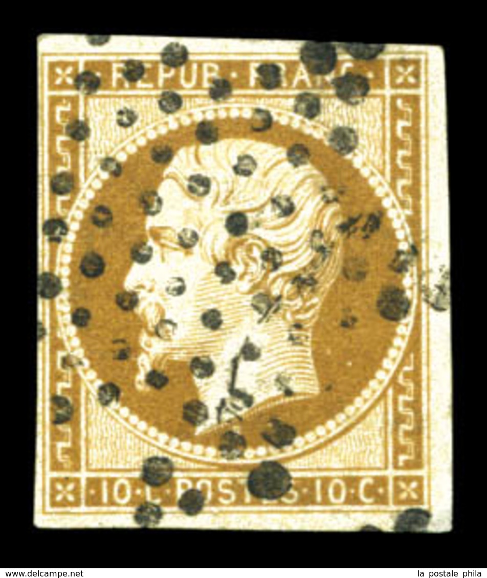 O N°9, 10c Bistrebrun Obl étoile, TB (signé Brun/certificat)  Qualité: O  Cote: 950 Euros - 1852 Luis-Napoléon