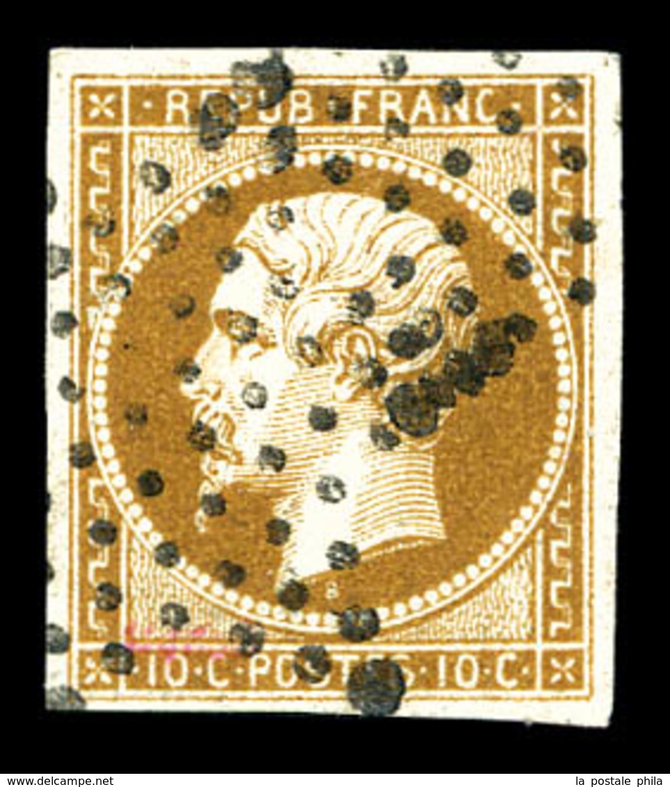 O N°9a, 10c Bistrebrun, Obl étoile, TTB (signé Margues/certificat)  Qualité: O  Cote: 950 Euros - 1852 Luis-Napoléon