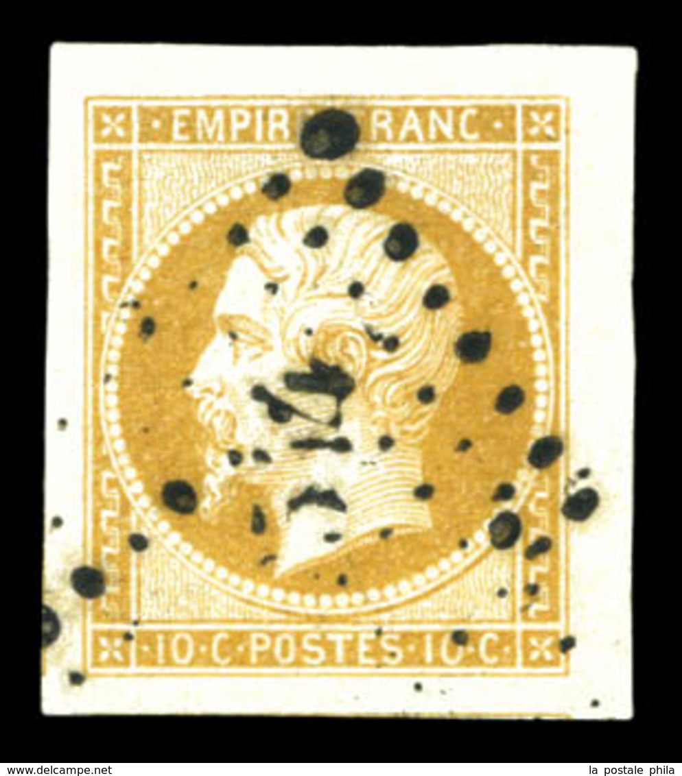 O N°13A, 10c Bistre Type I, Grandes Marges Avec Voisins, Pièce Choisie. TTB (signé Calves)  Qualité: O - 1853-1860 Napoleone III
