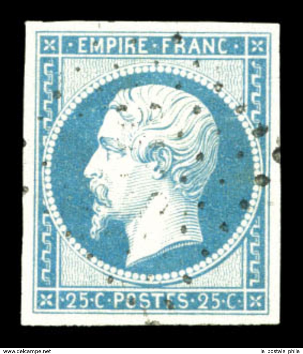 O N°15a, 25c Empire: Bleu Laiteux, Oblitération Légère. TTB  Qualité: O  Cote: 310 Euros - 1853-1860 Napoléon III