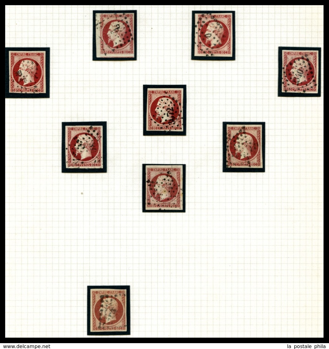 O 80c Empire: Collection De 25 Exemplaires Dont Nuances, Paires, Bande De 3 Et Oblitérations, Très Belle Qualité. SUP  Q - 1853-1860 Napoleon III