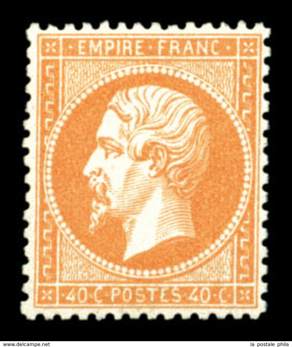 * N°23, 40c Orange, Grande Fraîcheur, Très Bon Centrage. SUP (Certificats)  Qualité: * - 1862 Napoleon III