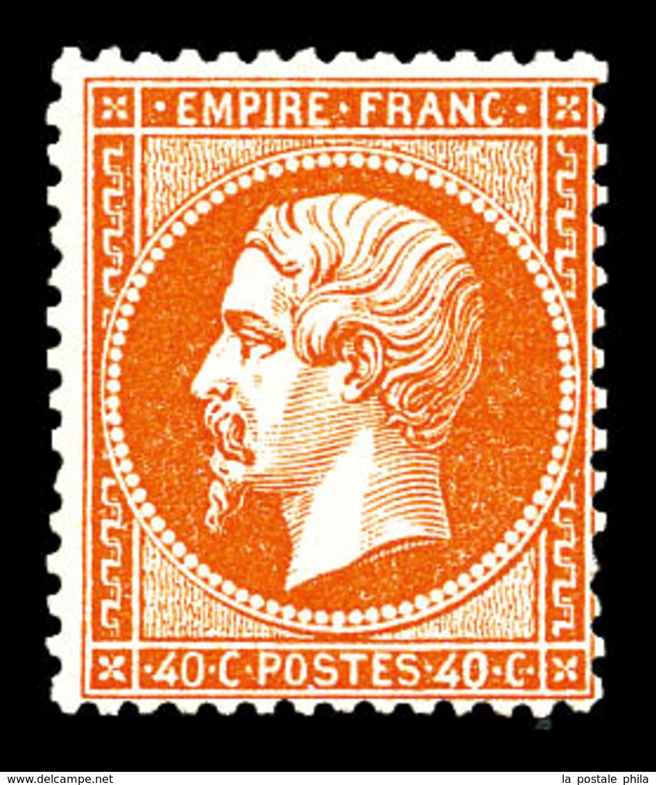 (*) N°23, 40c Orange. TB (signé Calves)  Qualité: (*)  Cote: 500 Euros - 1862 Napoléon III