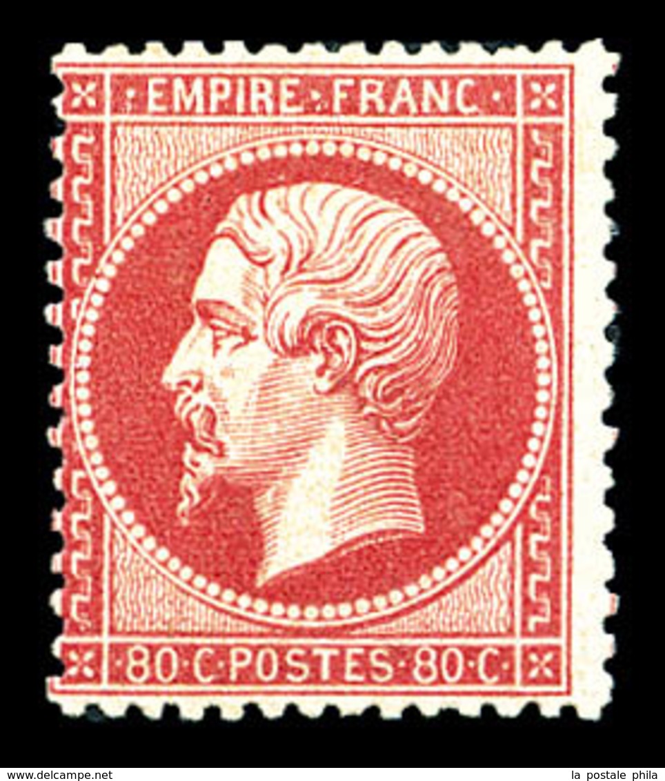 * N°24, 80c Rosevif. TB (signé Calves/certificat)  Qualité: *  Cote: 2300 Euros - 1862 Napoléon III